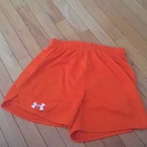 Orange underarmer shorts